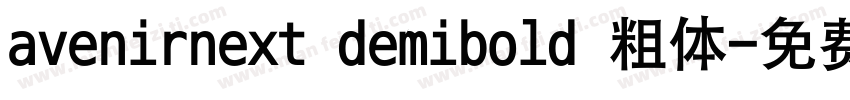 avenirnext demibold 粗体字体转换